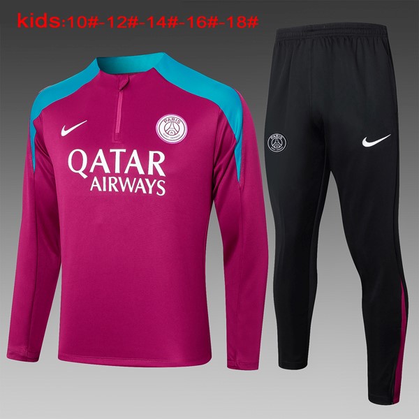 Kinder Sweatshirts PSG 2024-2025 Lila Rote 3